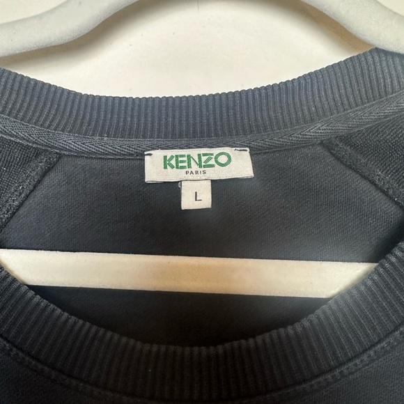 KENZO Hyper sweatshirt crew neck black floral size Large - Picture 4 of 8